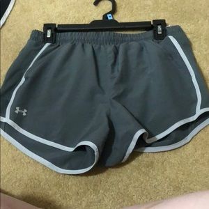 Dark gray under armor shorts